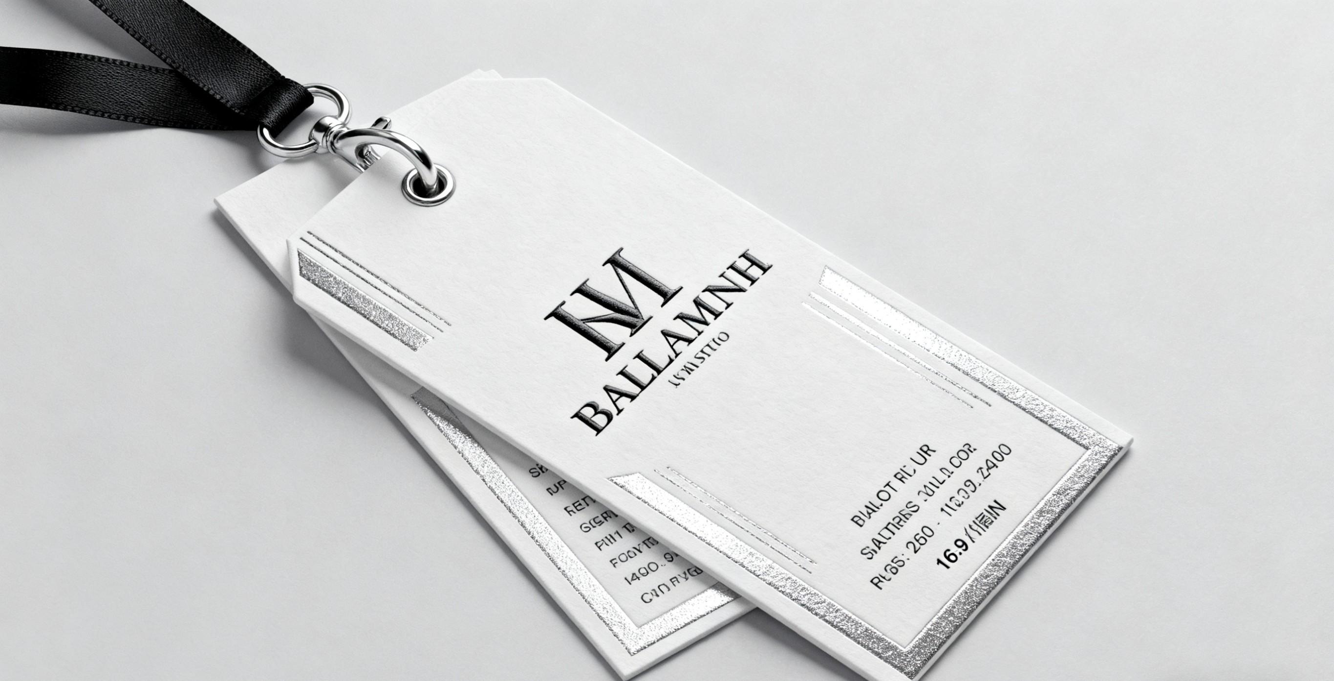 UV garment tag with glossy spot finish